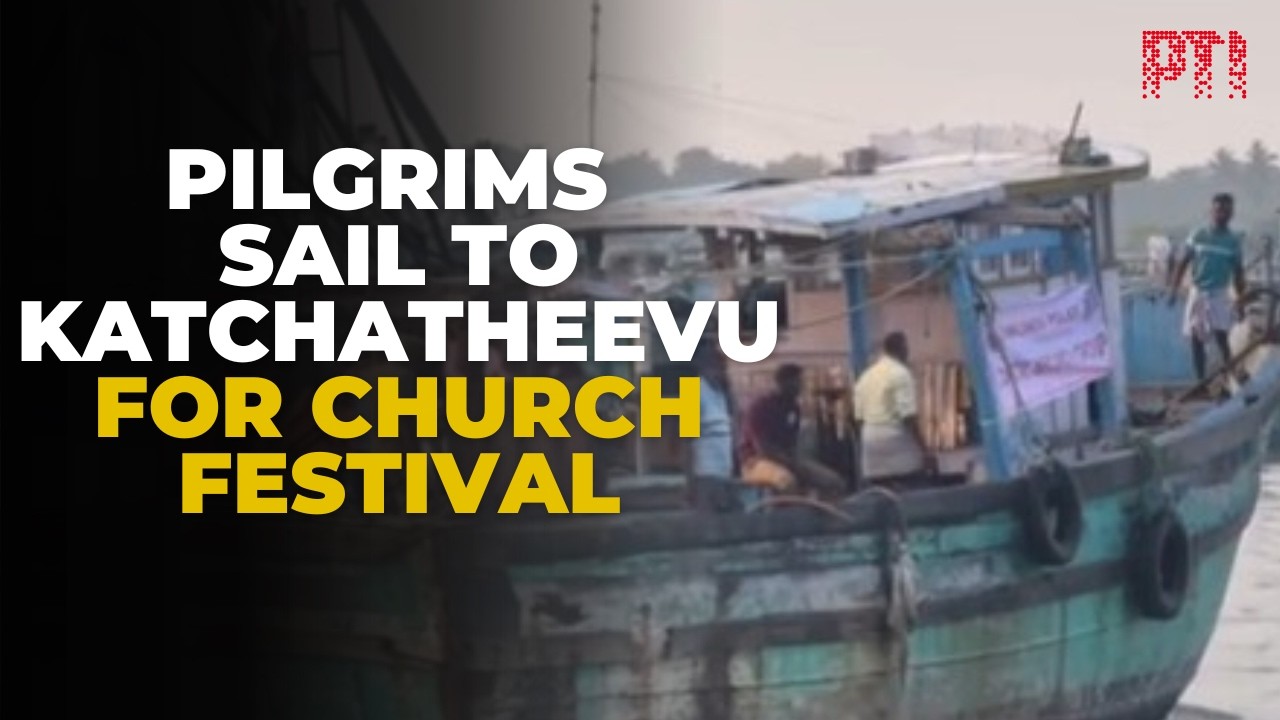 Pilgrims from Rameswaram sail to Katchatheevu for annual St Antony's Church festival