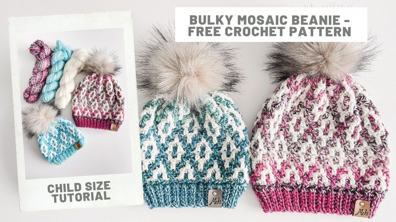 Bulky Mosaic Beanie - Free Crochet Pattern