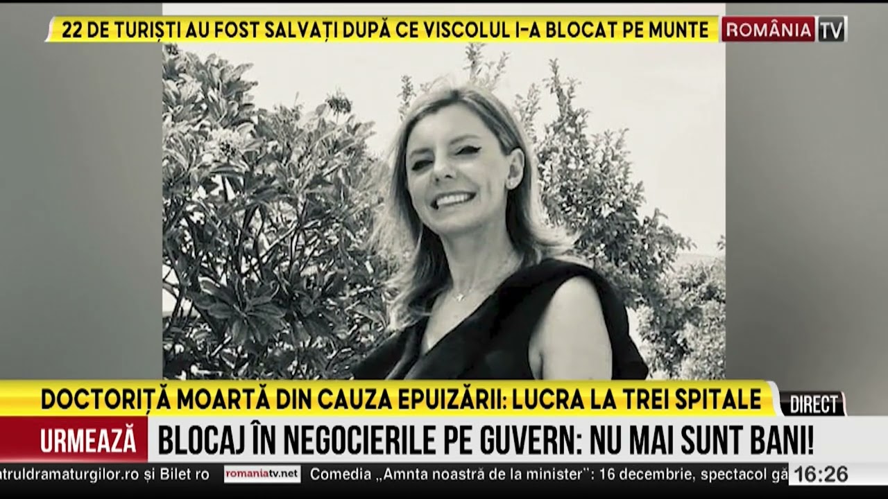 A murit directorul spitalului din Mangalia. Felicia avea 40 de ani și avea trei locuri de muncă