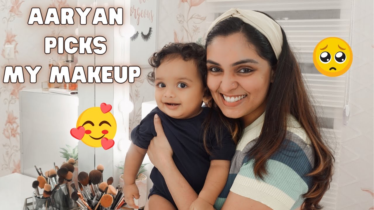 My Baby Picks My Makeup ! Featuring Baby Aaryan | Nimmy Arungopan