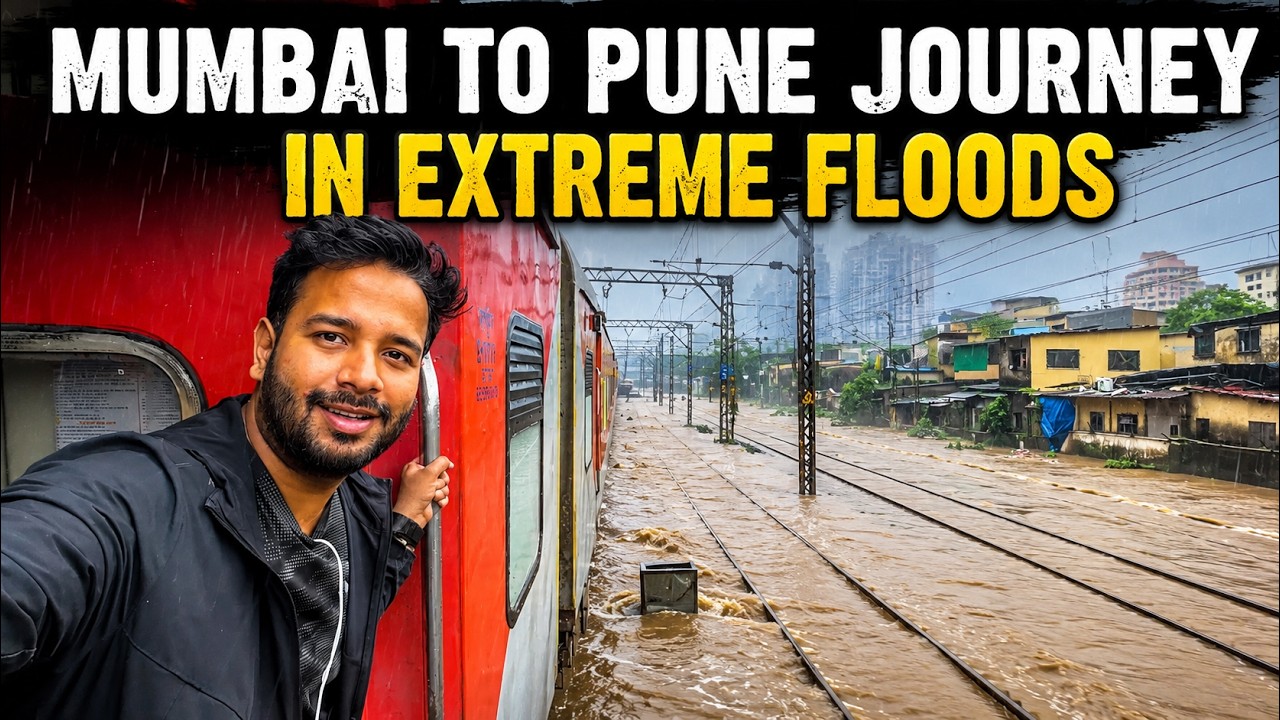 Mumbai to Pune Train Journey in Extreme flood condition || Active water falls and Greenery Bhor Ghat