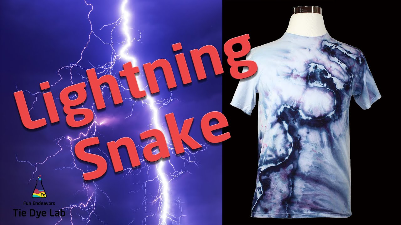 Tie Dye Designs : Lightning Snake [Ice Dye]