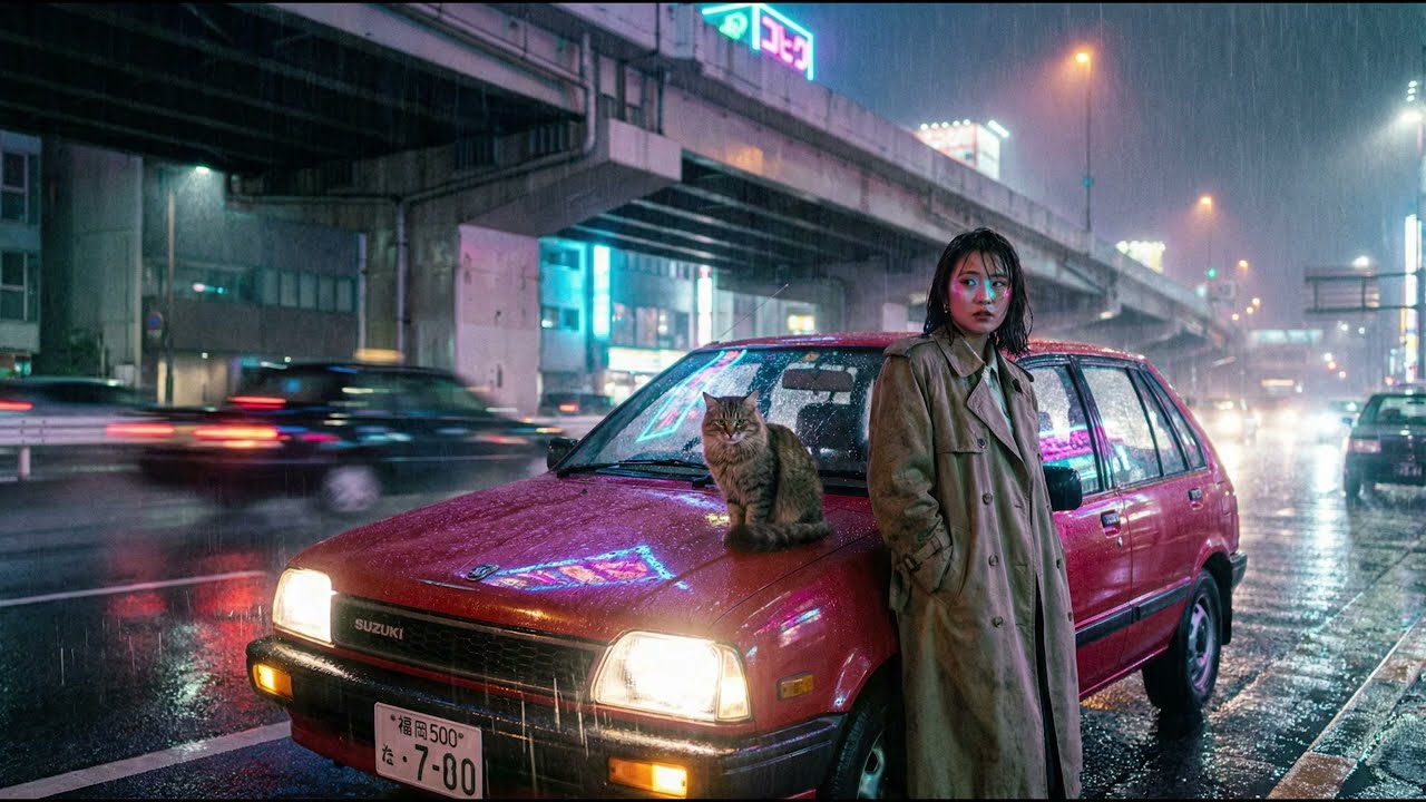Suzuki Cultus Night Drive – 80s Tokyo City Pop Instrumental/昭和VHSで蘇る夜｜スズキ カルタス × 雨の首都高シティポップ