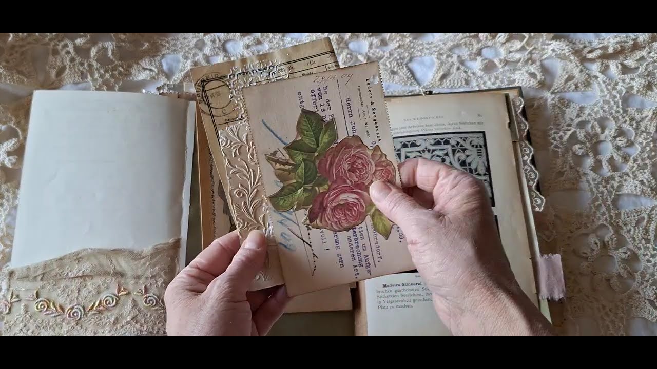 Vintage Floral Junk Journal Flip Through, Sommerblumen. Nur Musik. *SOLD*
