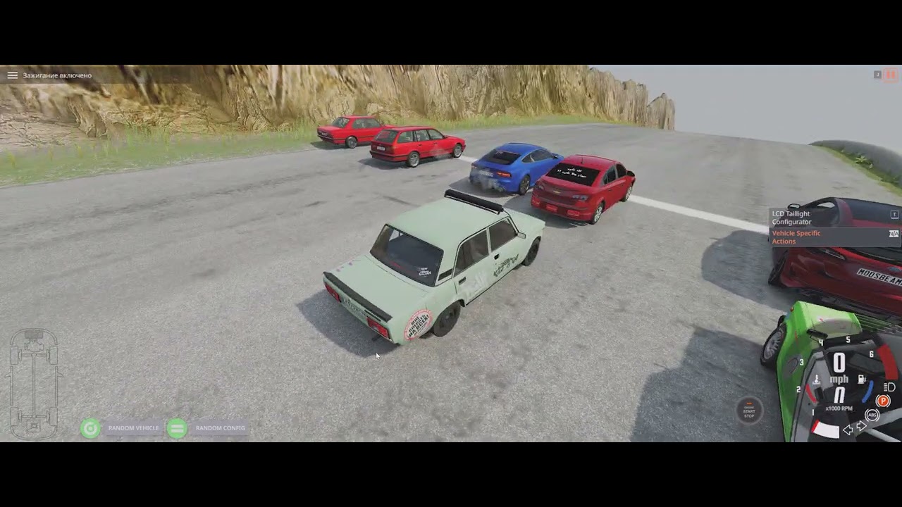 спуск без тормозов в BeamNG.drive.часть 113.
