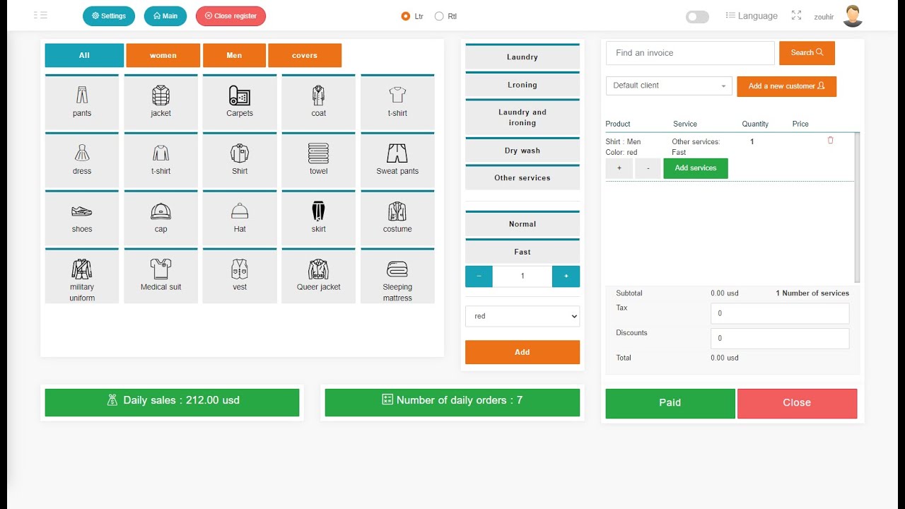Laundry Management System - Logiciel pour blanchisserie