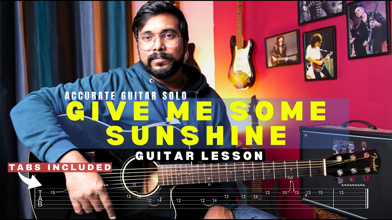 Give Me Some Sunshine Guitar Solo Lesson with Tabs | 3 Idiots