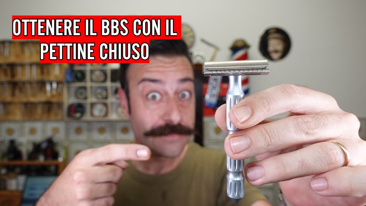 ACQUA FREDDA - BBS CON UN PETTINE CHIUSO - GLADIO CLOSED COMB - FINE BARBER BLUE