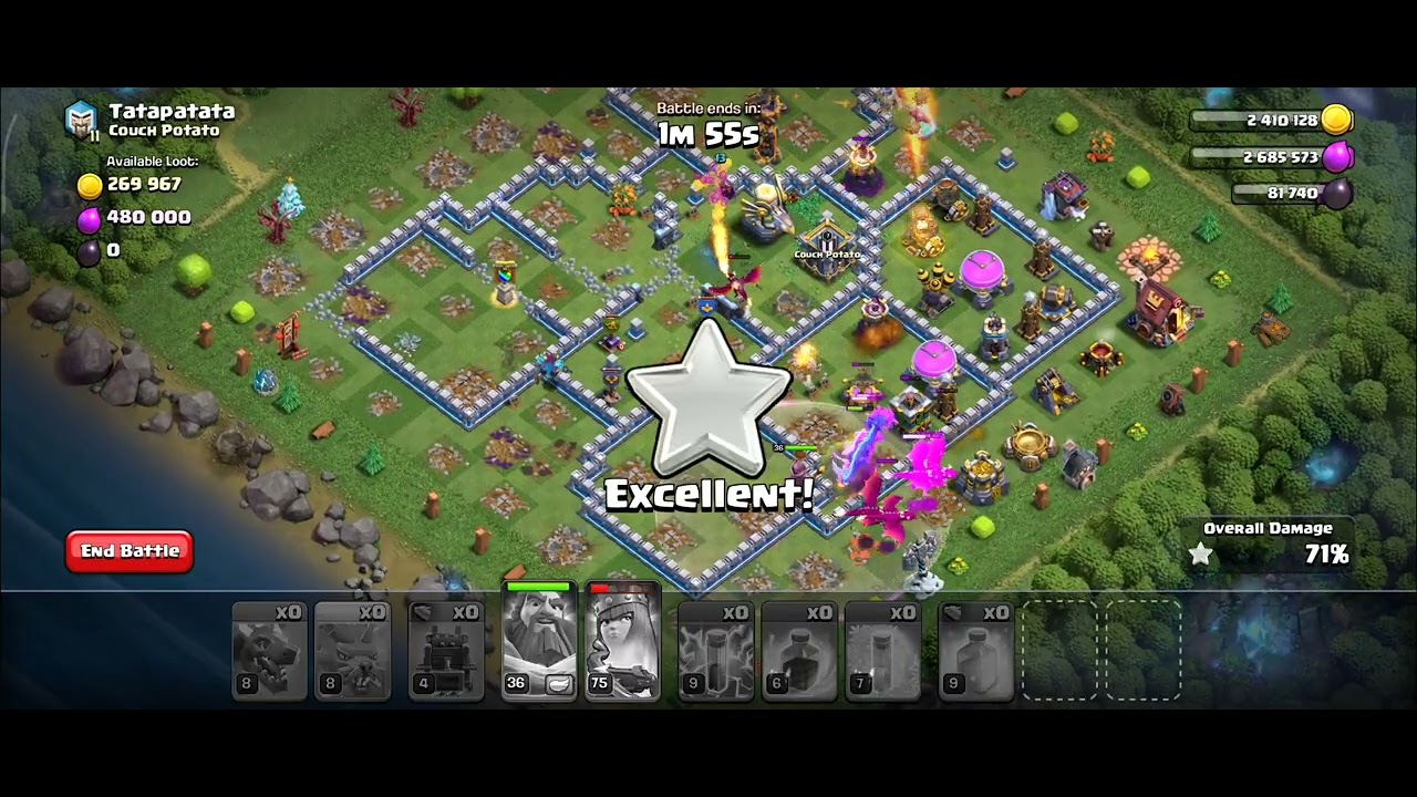 COC RANDAM ATTACK 100% TOWN HALL 13 MAX #clashofclans #clah #viral #games 