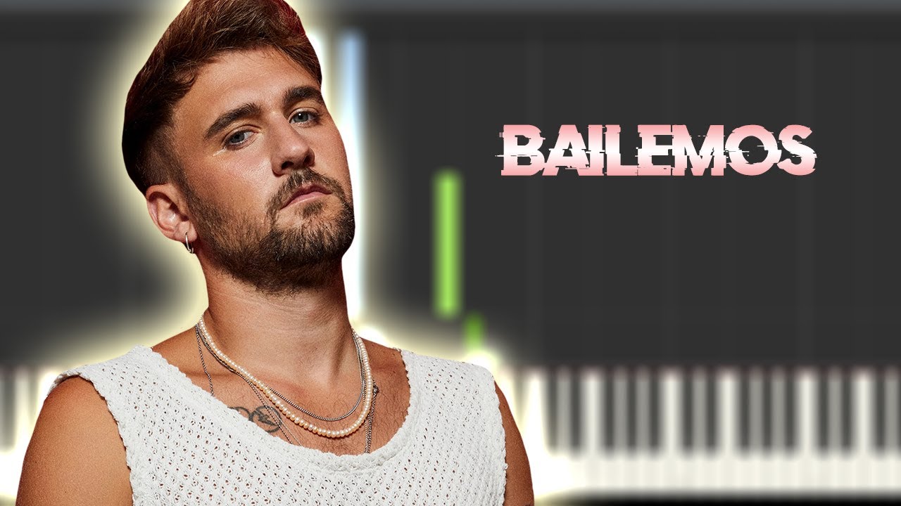 Dani Fernández - Bailemos | Instrumental Piano Tutorial / Partitura / Karaoke / MIDI