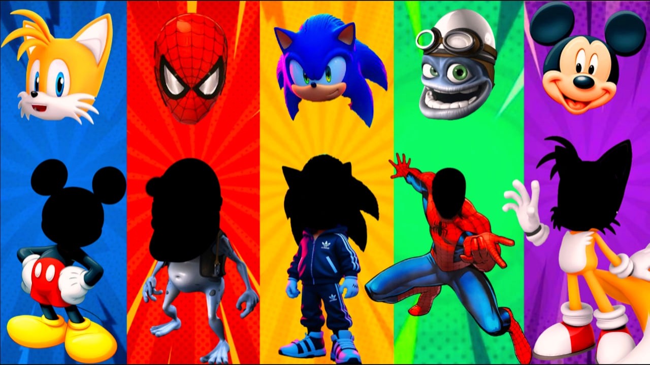 5 ROUNDS Wrong Eyes Quiz! Can YOU Guess Tails, Spider-Man, Sonic, Crazy Frog & Mickey?
