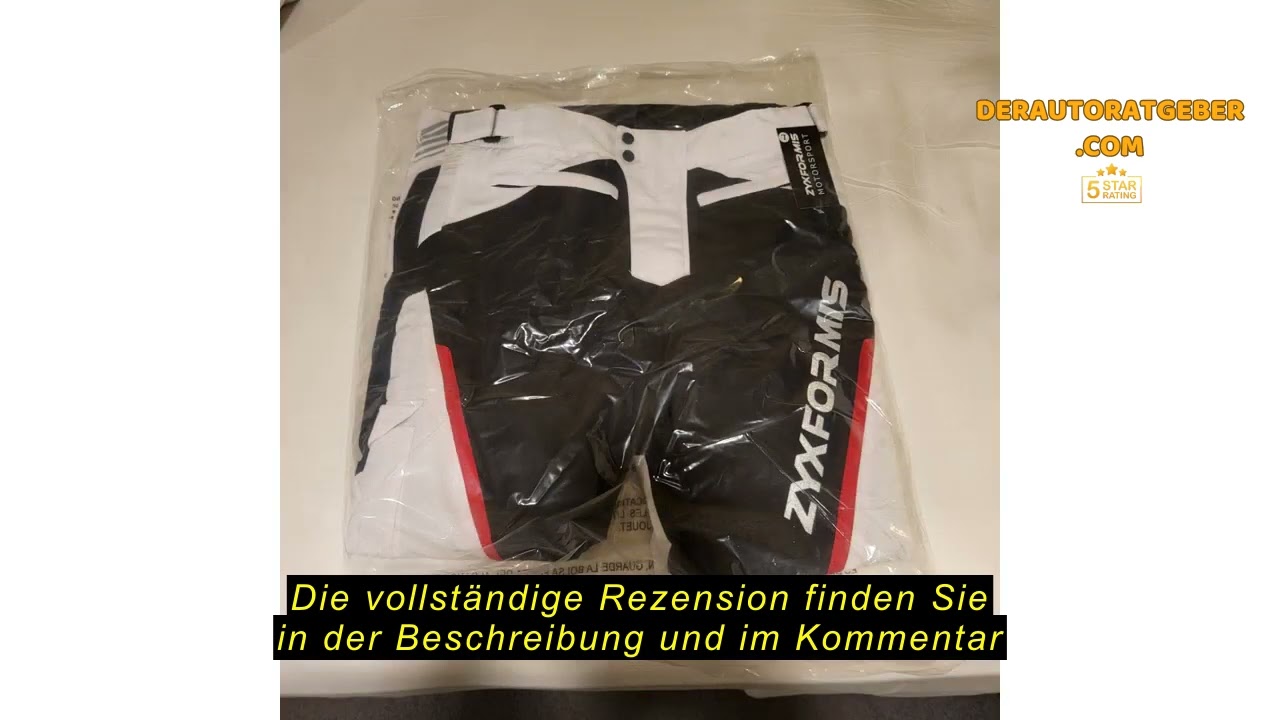 Produktbewertung Zyxformis Motorrad Hosen Herren mit Protektoren und Reflektoren, Wasserdicht Winddi