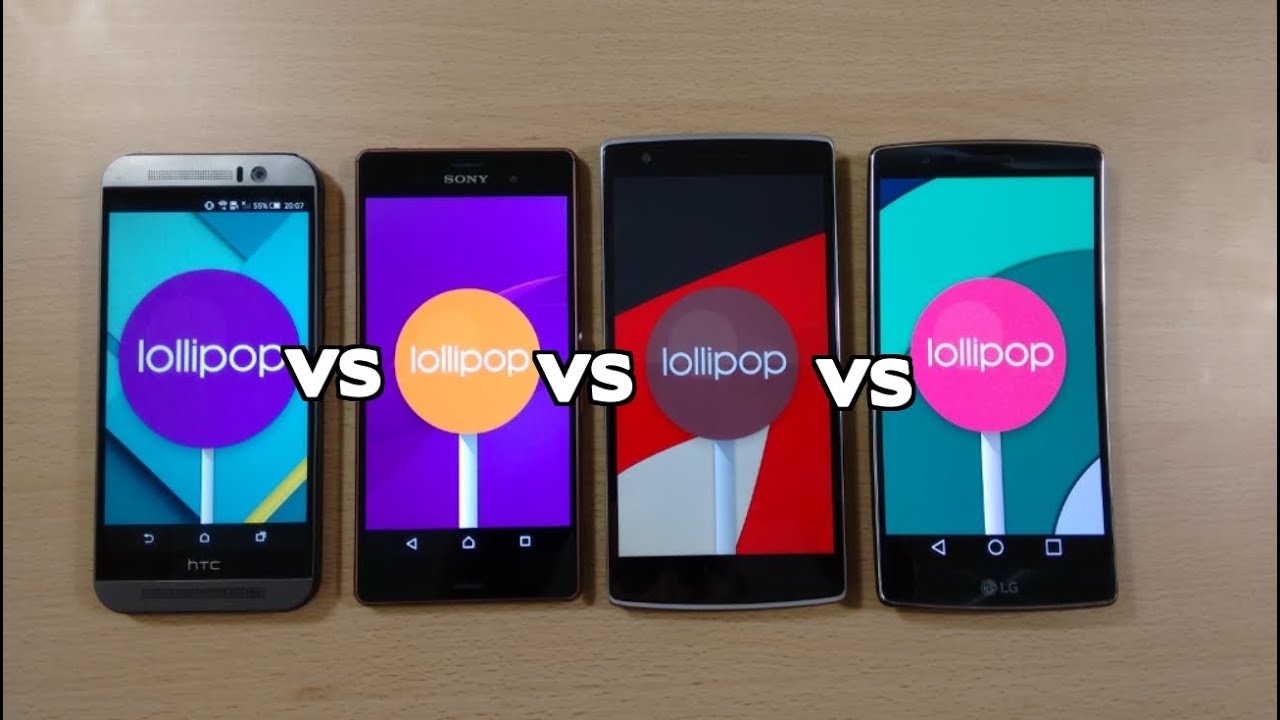 HTC One M9 VS Xperia Z3 VS OnePlus VS LG G Flex 2 Official Lollipop - Speed Test!