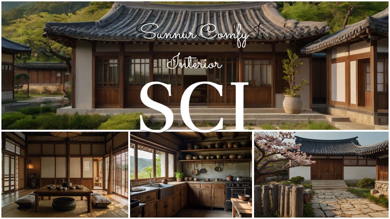 A traditional Korean hanok house exterior: A modernized hanok in the countryside