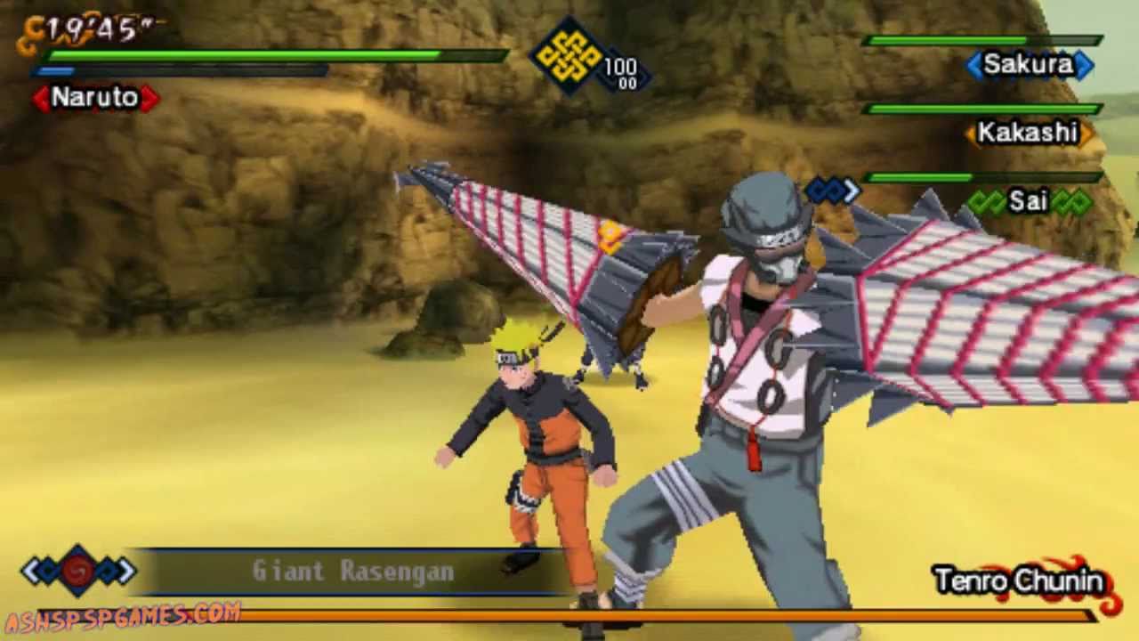 Naruto Shippuden: Kizuna Drive - PSP - Ch. #02. To Ishikiri Desert! [1/2]