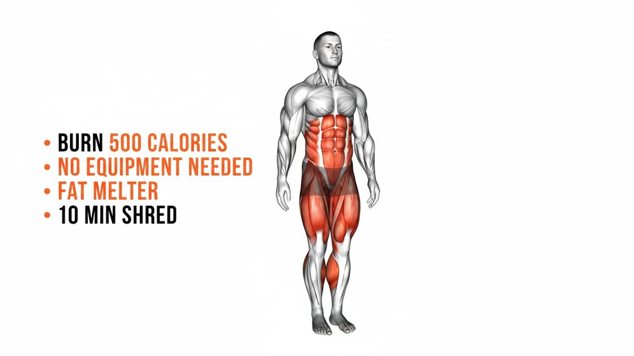 10 Minute FAT BURNING HIIT Workout (No Equipment | No Noise)