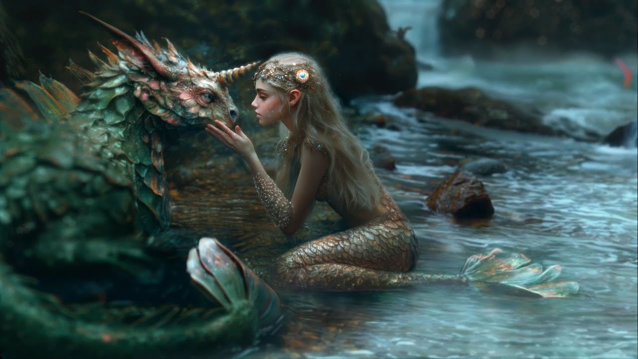 ✨🧜🏼&zwj;♀️🐉 The Mermaid & the Dragon | Fantasy Music & Ocean Waves | Relax, Meditate, Dream | 6 Hrs