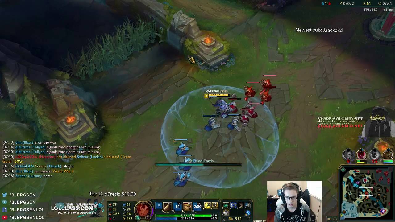 18 Kills - Bjergsen - Taliyah vs Casiopeia - Mid «Boss» (Ranked)