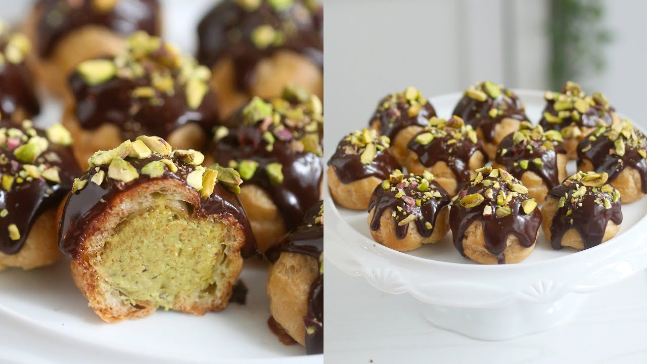 How to Make Pistachio Cream Puffs - Just like in Italy! | Pistachio Cream Puffs Recipe