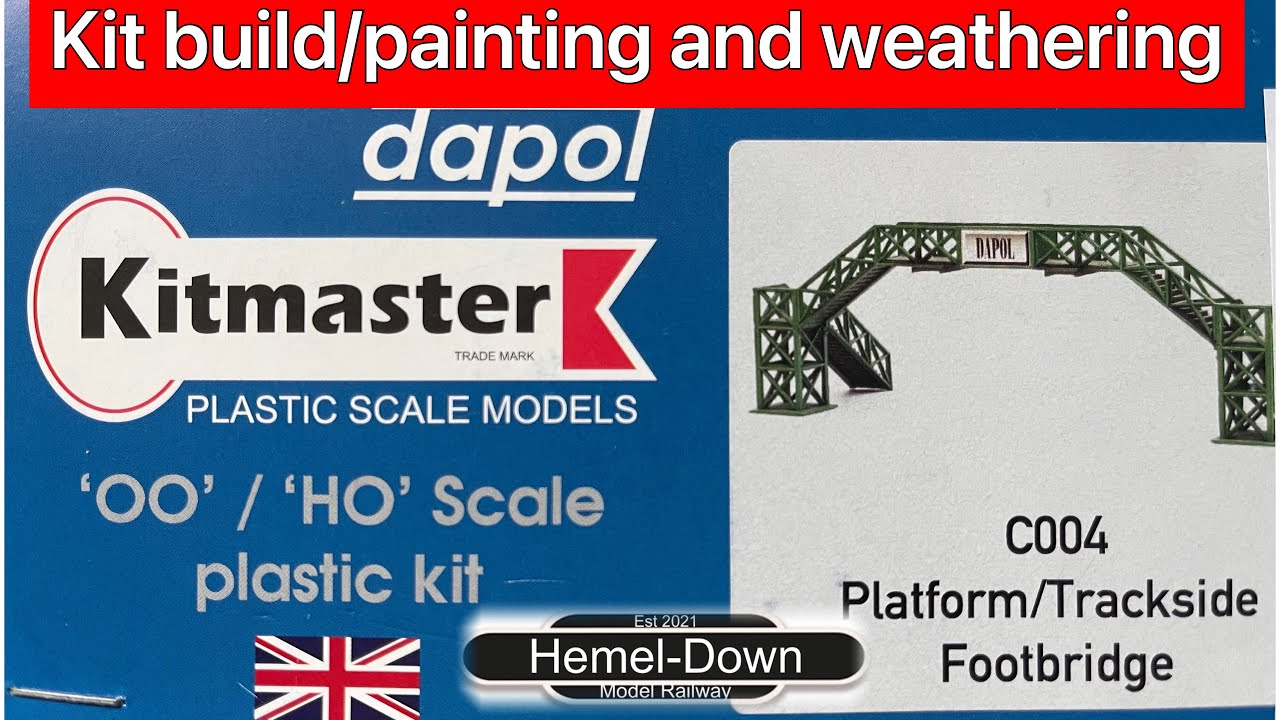 Model Railway - Dapol kit build and detailing, double track footbridge