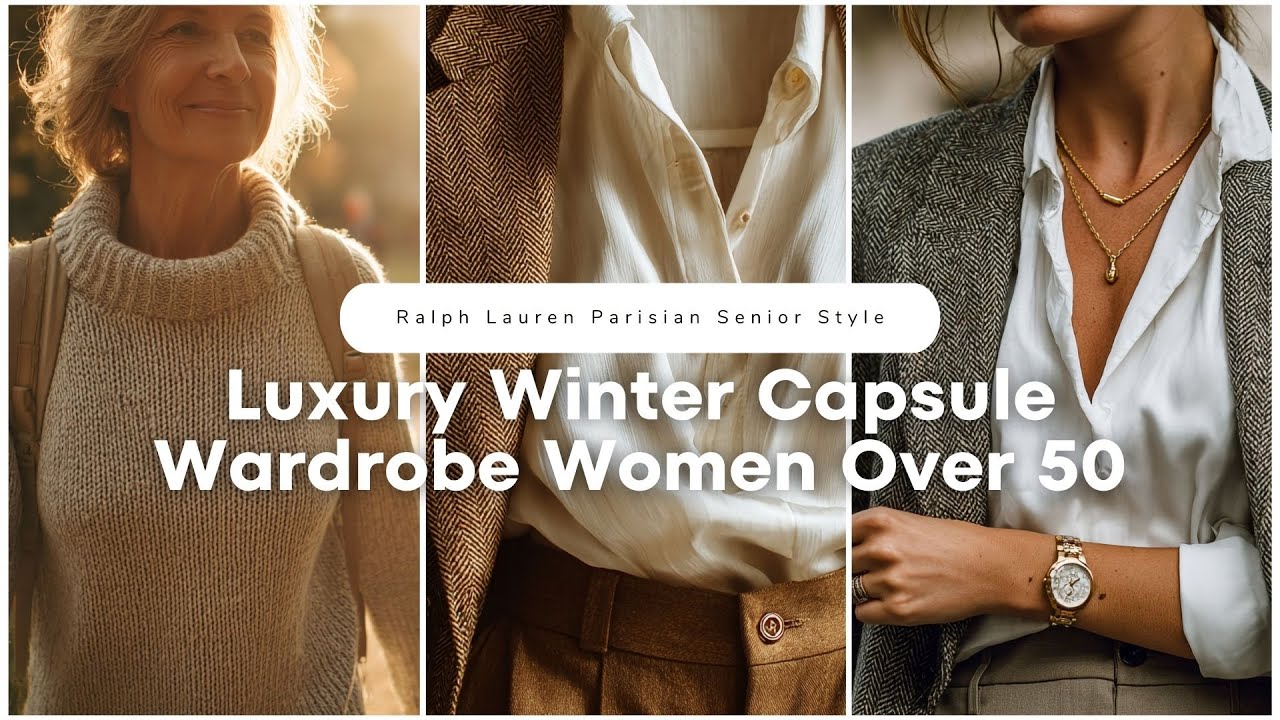 ✨ Luxury Winter Capsule Wardrobe Women Over 50 | Ralph Lauren Parisian Senior Style