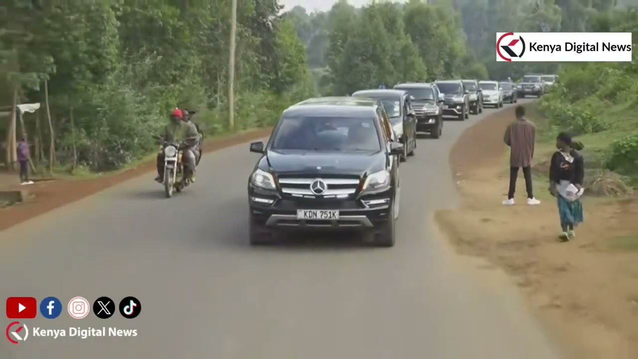 Cyrus Jirongo's body being taken to his Lugari home for Burial!!