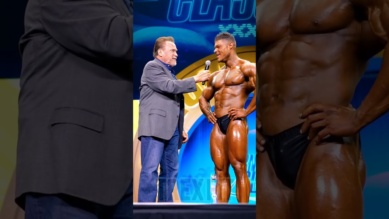 Wesley Vissers With Arnold Schwarzenegger after Winning Classic Division #arnoldclassic #ifbbpro