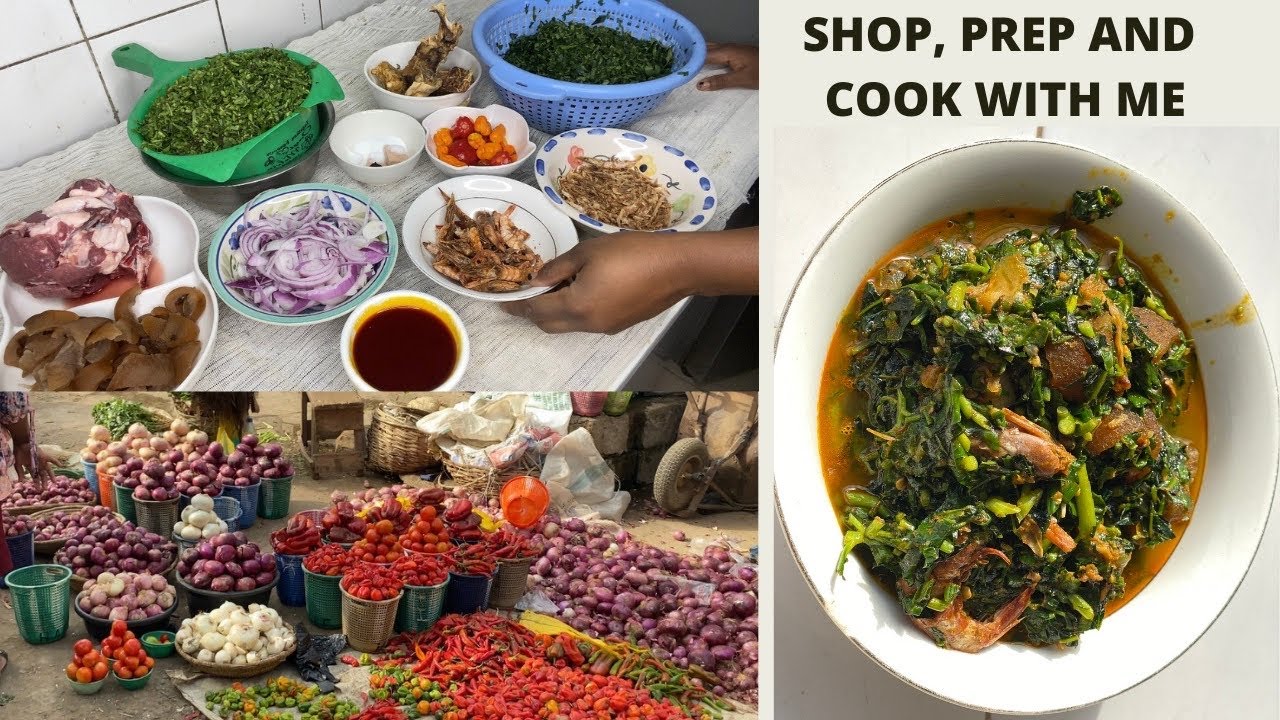 How to bargain and get good deals in a Nigerian market + cook dinner with me (Vegetable soup recipe)