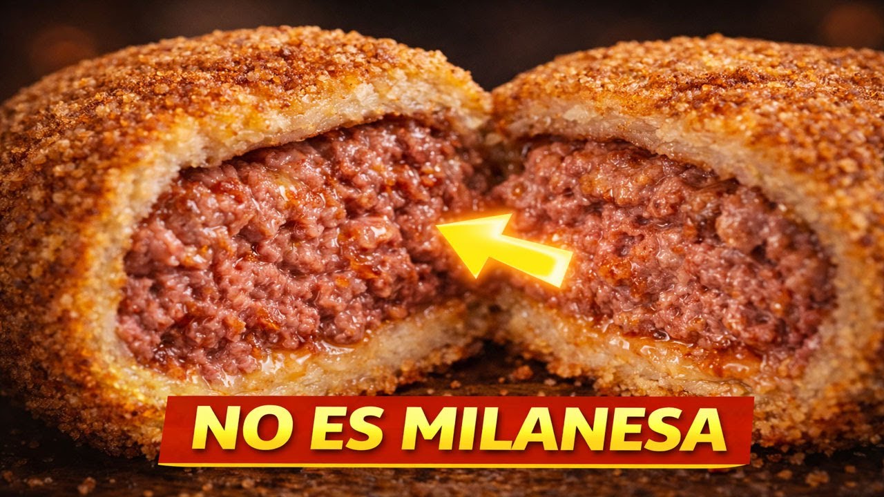 Receta de hamburguesa empanada que parece milanesa (crocante por fuera y jugosa por dentro)