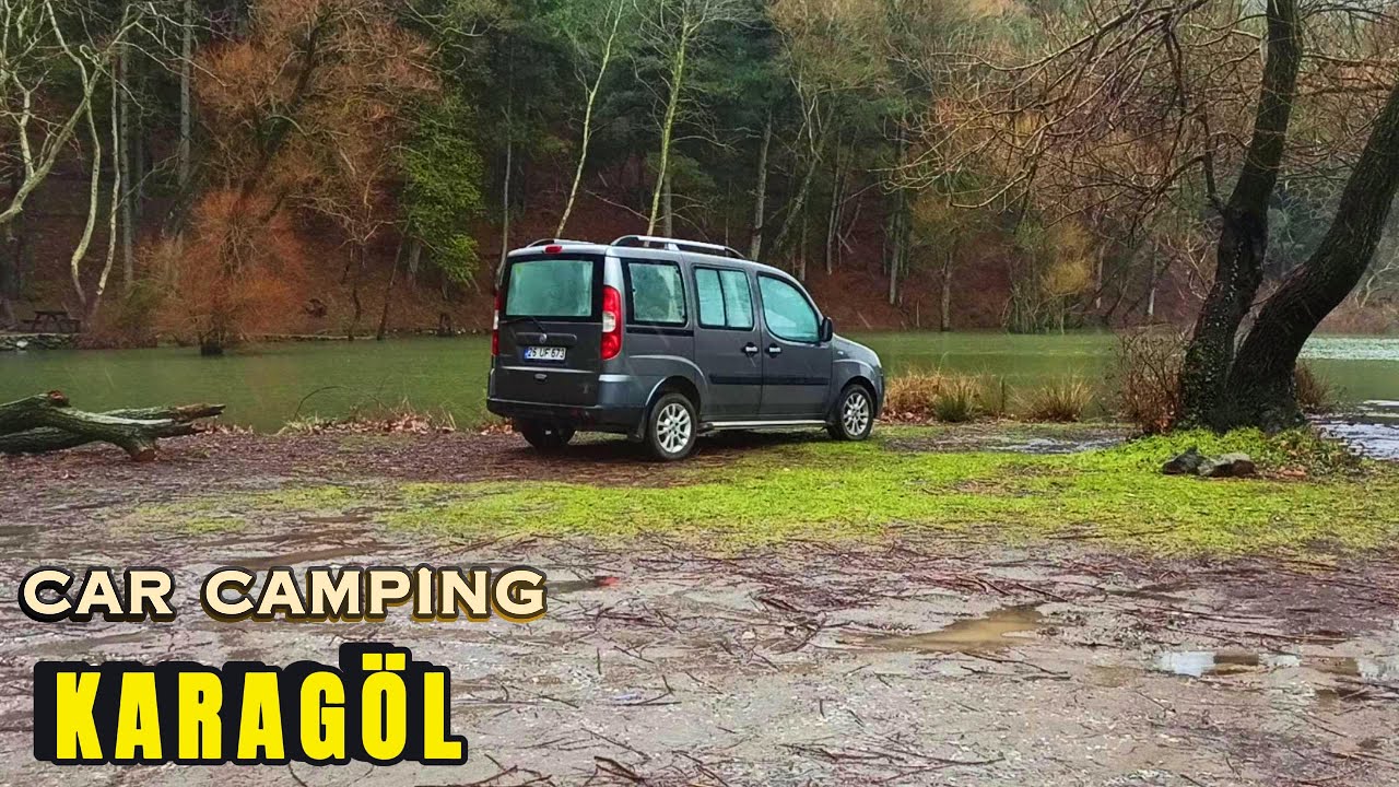 SOĞUK VE SİSLİ BİR HAVADA ARAÇ İÇİNDE KAMP (İZMİR/KARAGÖL)