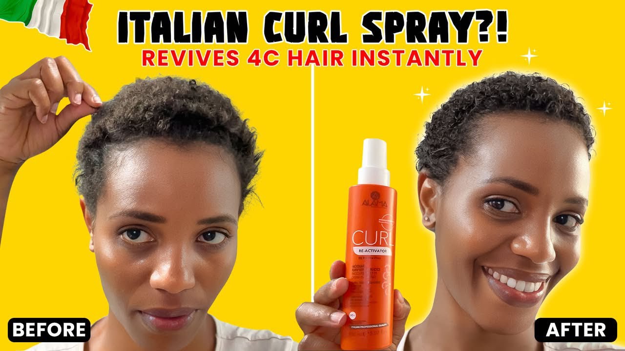 ITALIAN CURL SPRAY on 4C Hair 😱 | Alama Curl Reactivator Review & Results! | The Brigy Family