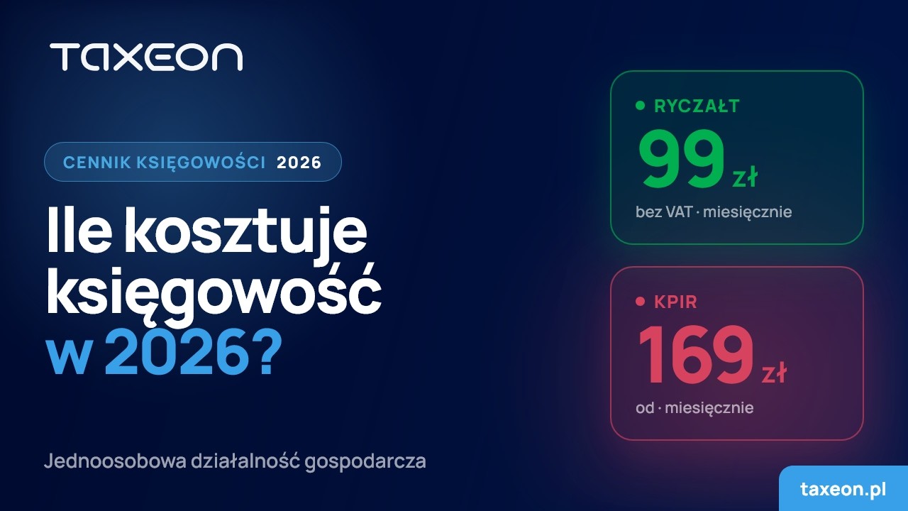 Księgowość JDG w 2026  roku od 99 zł.