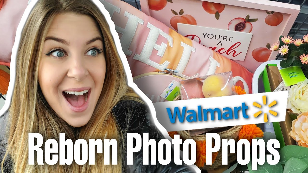 GOING SHOPPING FOR REBORNS PHOTOSHOOT | Walmart HAUL | Peach Themed Newborn Photography Props! 🍑