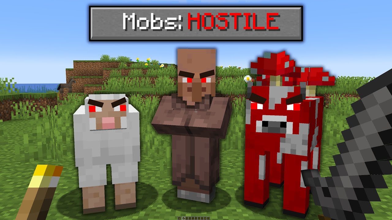Can You Beat Minecraft With EVERY Mob Hostile?