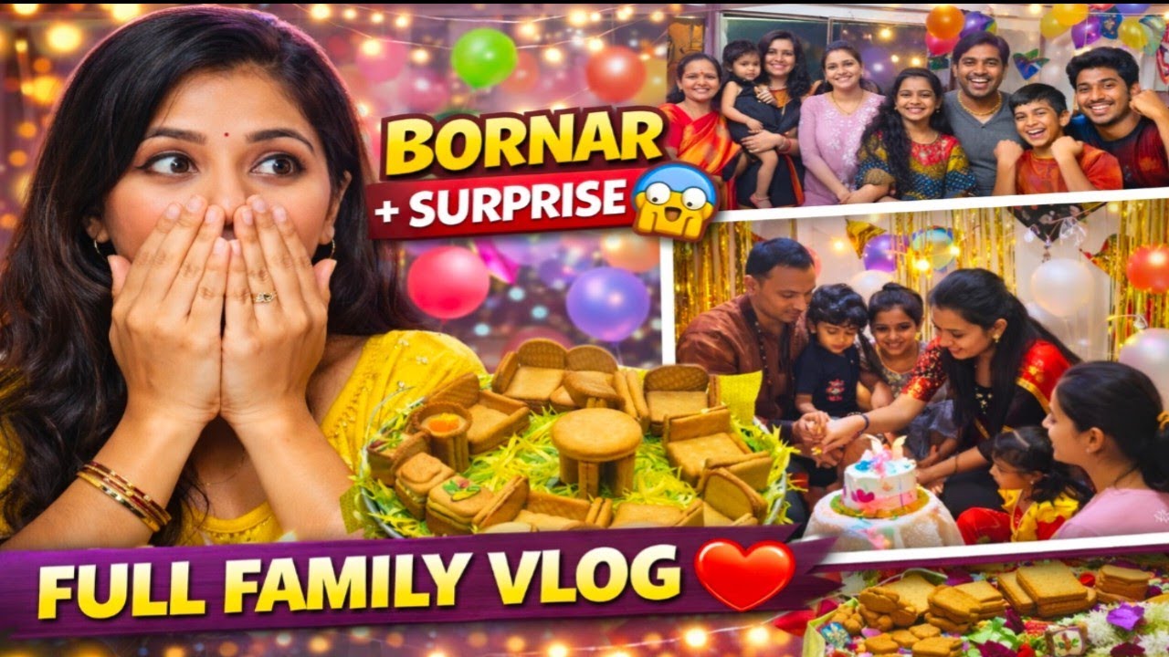 श्रीजाचं बोरन्हान + Surprise 🎁😍 | Biscuit Train 🚂 + Sofa 🛋️ | Full Vlog