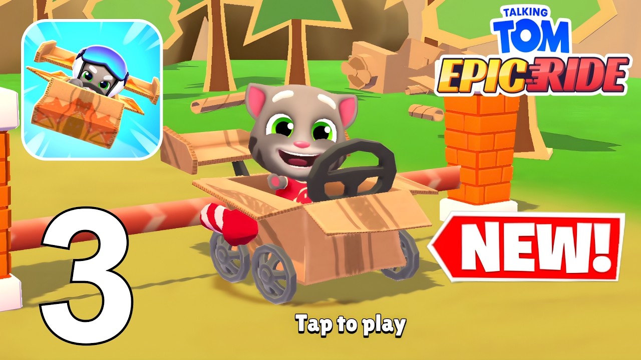 Talking Tom Epic Ride - Gameplay Walkthrough Part 3 - Complete Level (Android/iOS