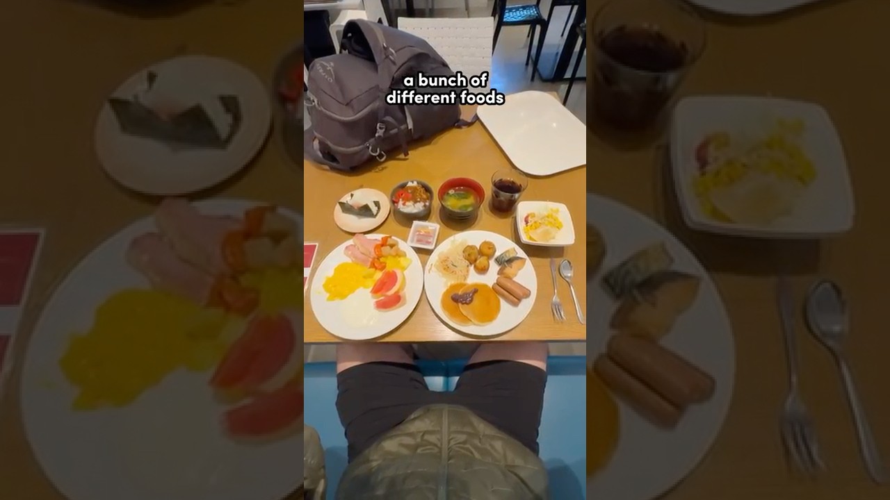 trying hotel breakfast in japan