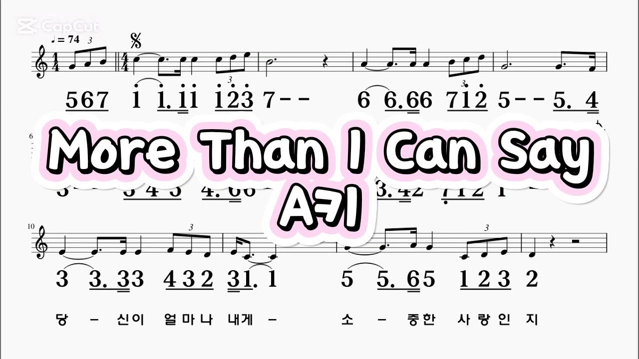 More Than I Can Say A키 Leo Sayer 하모니카 악보영상