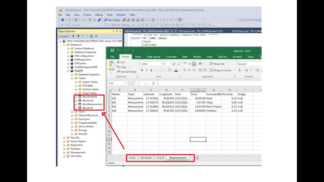 MS SQL Server - Management Studio - Import excel sheets as tables into database