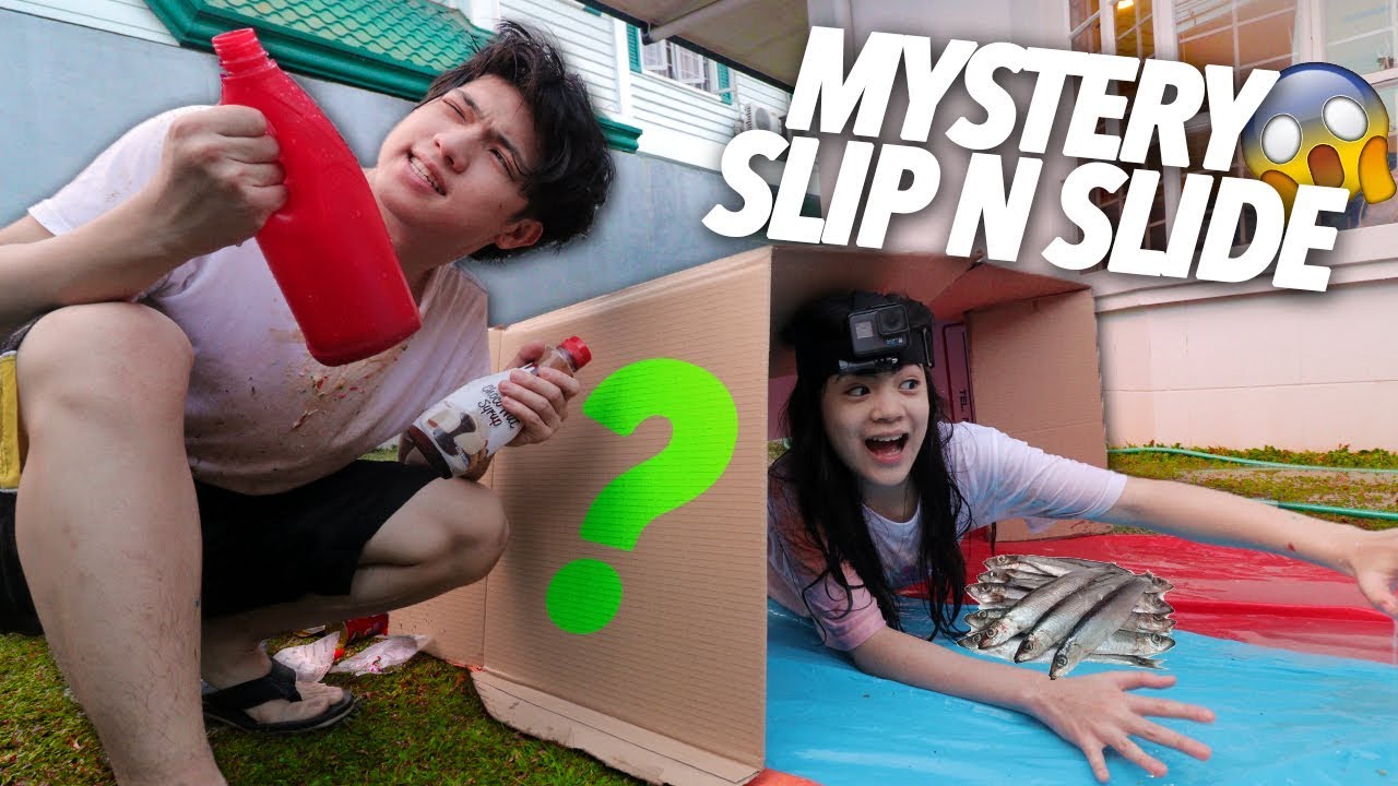 Sliding Through the Mystery Box!! | Ranz and Niana