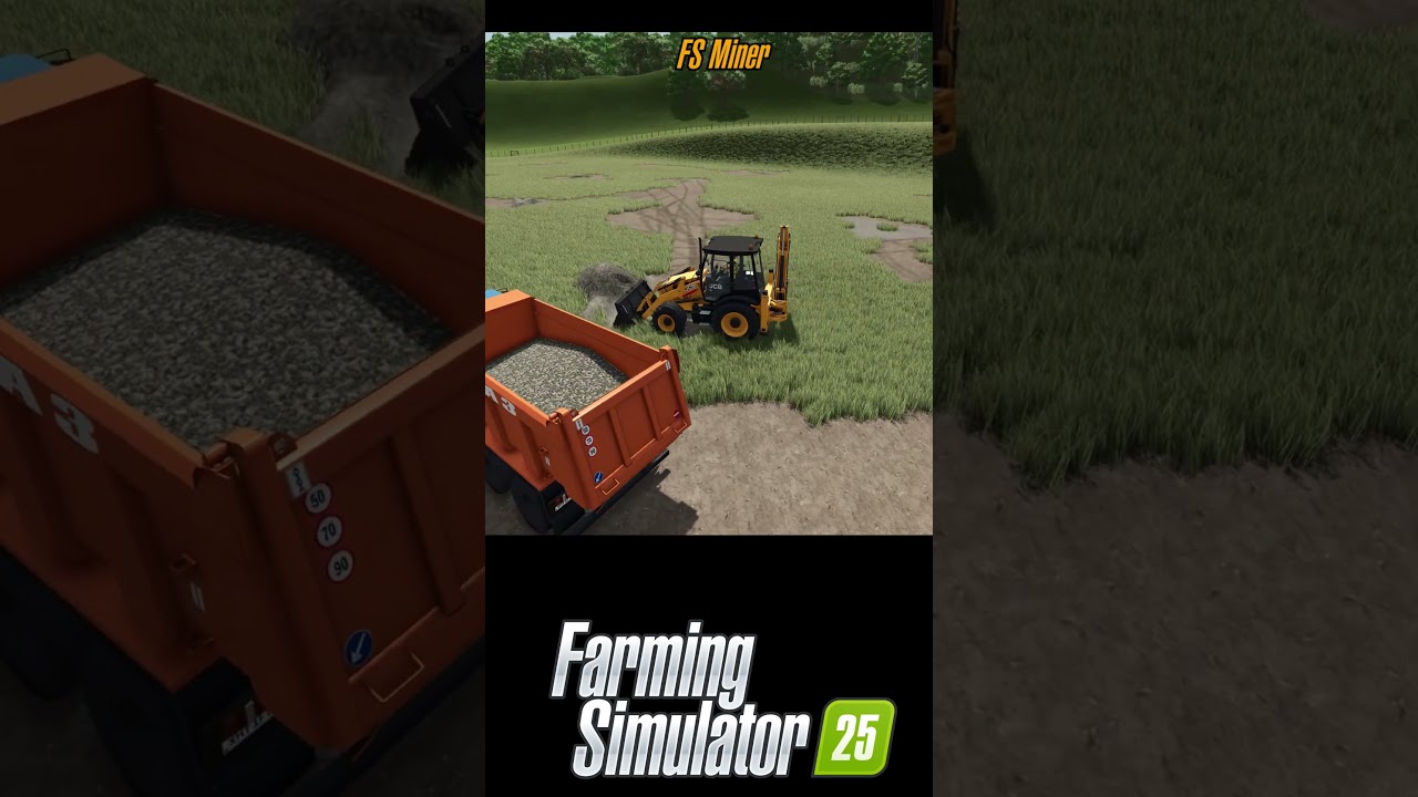 Removing rocks and derbis with JCB 3CX👷&zwj;♂️ #farmingsimulator25 #fs25 #fsminer