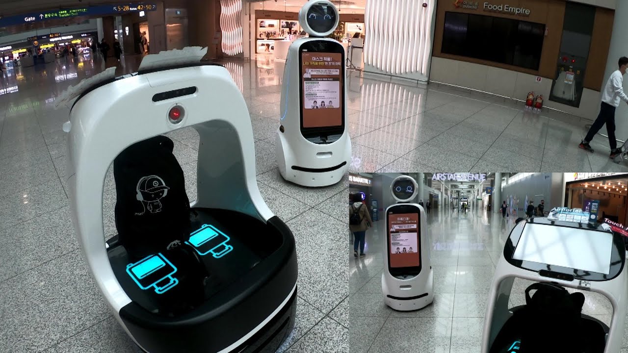 Robot Carries your luggage at the airport!