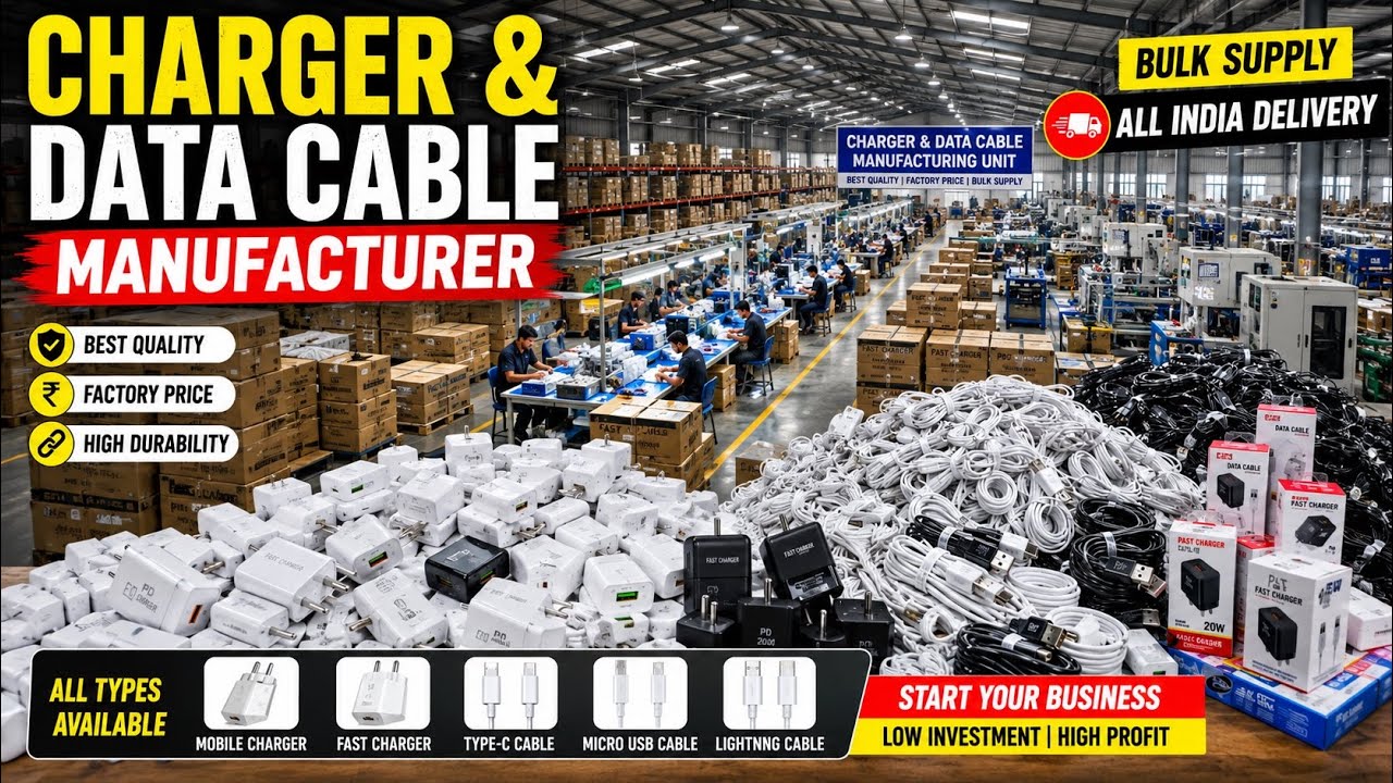 India&rsquo;s Biggest Charger & Data Cable Manufacturer 🔥 | Factory Price Wholesale | All India Delivery
