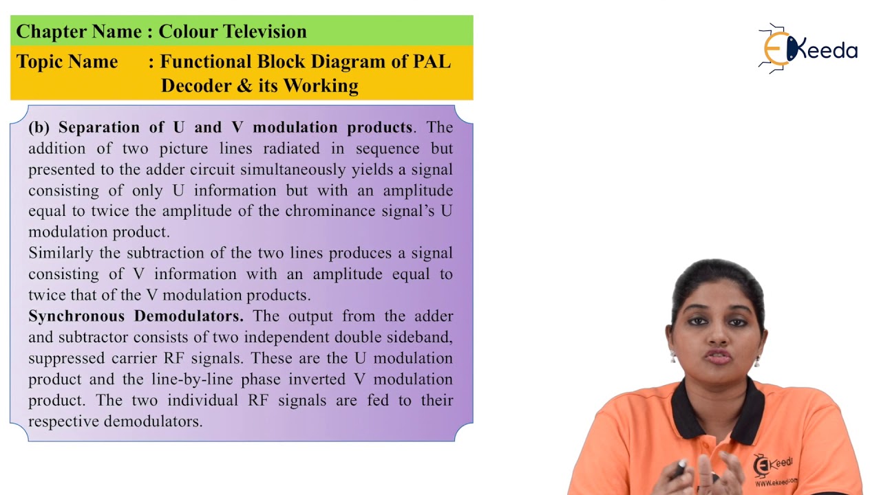 Functional Block Diagram of PAL Decoder and It's Working |Colour Television TV and Video Engineering