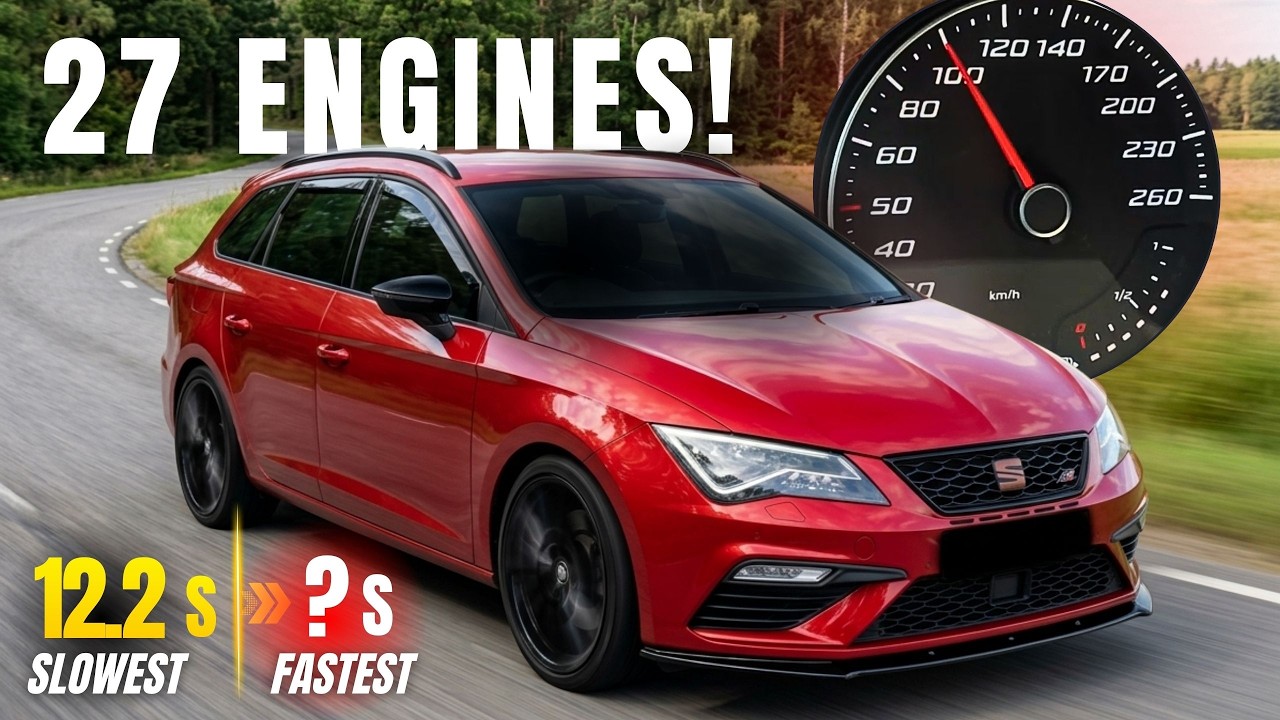 Seat Leon III 5F 0-100 km/h. Acceleration Battle. 1.0 to 2.0 Cupra R | Which Engine Is The FASTEST?