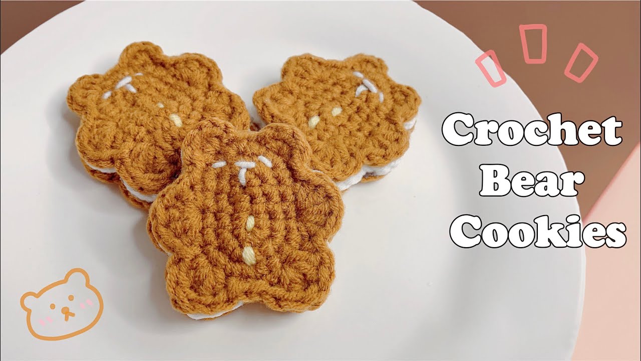 Crochet Bear Cookies 🐻🍪 | Móc Bánh Gấu | Xuxu Crochet