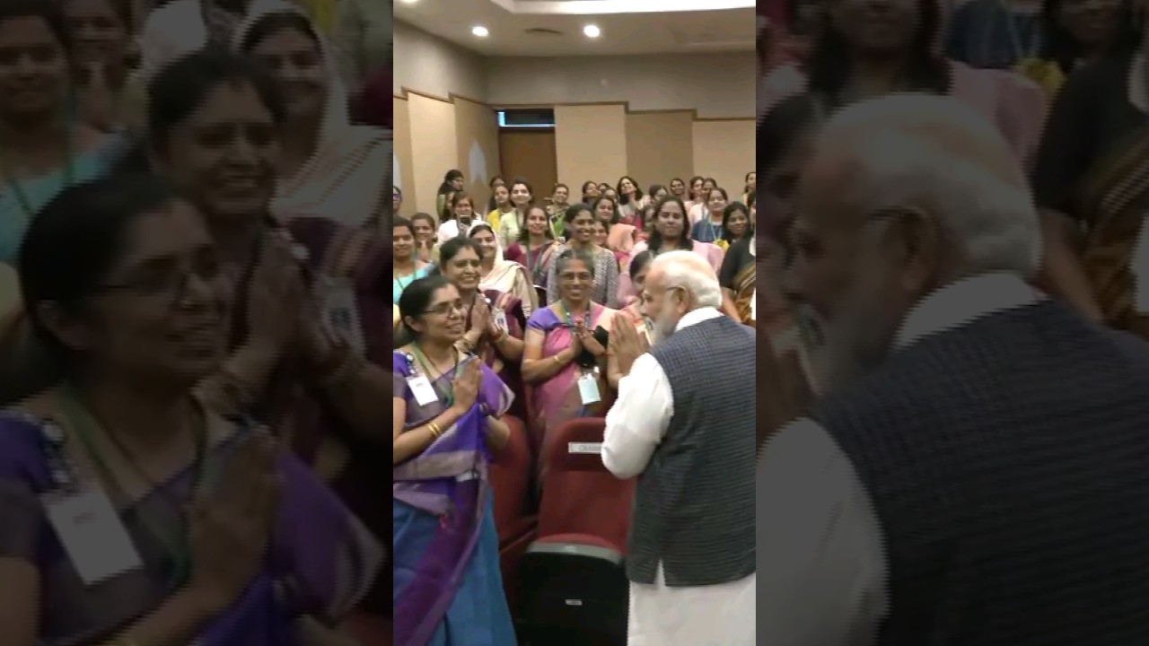 PM Modi meets ISRO's women scientists involved in Chandrayaan-3 lunar mission