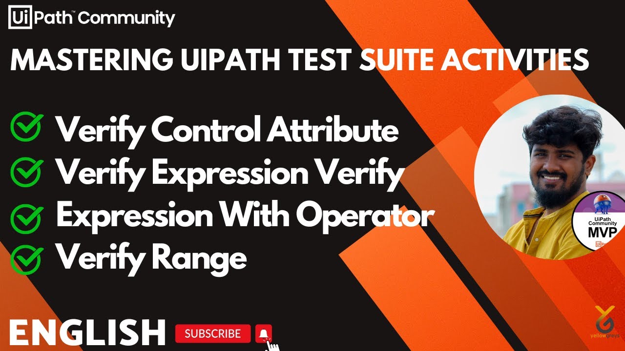Набор тестов UiPath | Проверка атрибута элемента управления | Выражение | Выражение с оператором ...