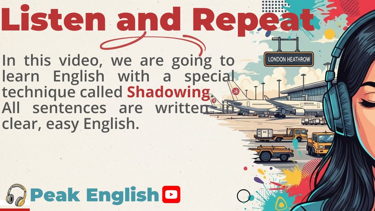 Improve Your English with Shadowing Technique – Slow English & Listening Practice