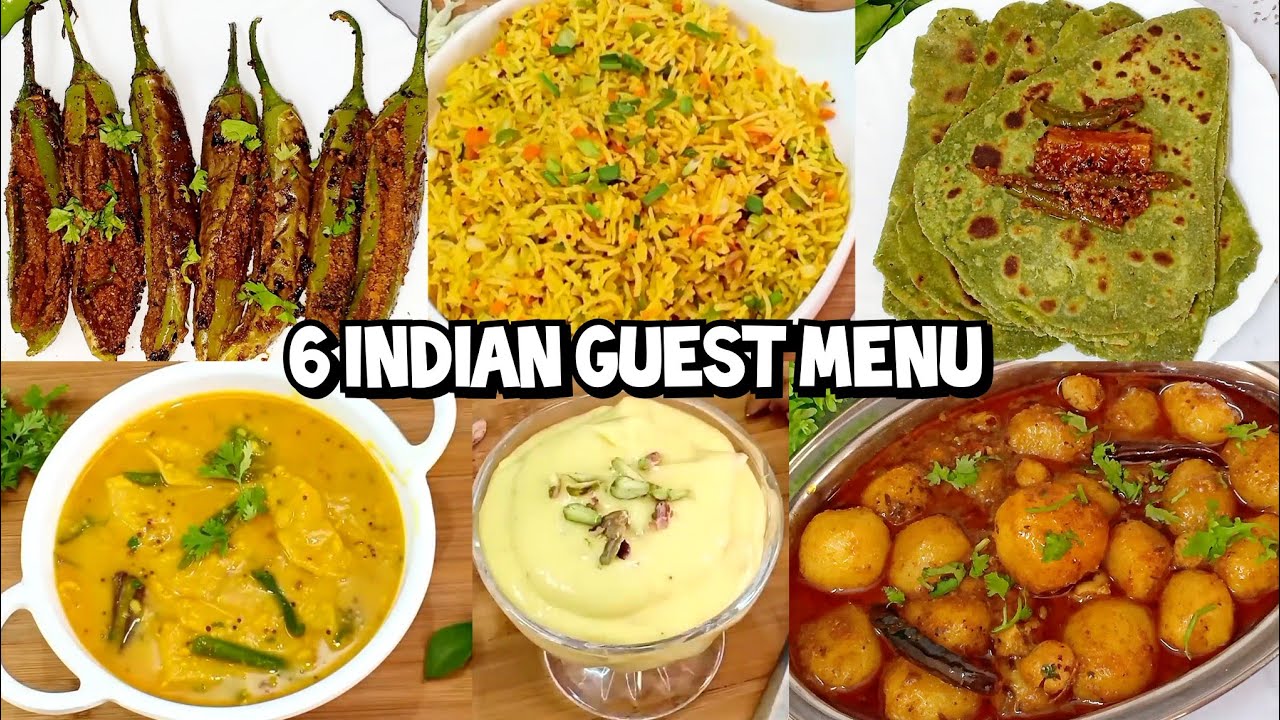 Worry!! About Guest Menu Here Is 6 Recipes For Lunch/Dinner | Indian Guest Menu Idea | Dinner Recipe